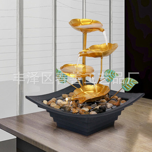 Fuente de agua creativa para interiores, de acero inoxidable, con luz LED, para decoración de oficina y hogar, envío directo. - Product Image 4