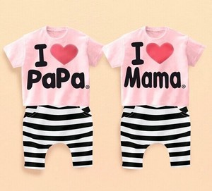 Vêtements pour bébés unisexes de marque en coton 100% pour nouveau-nés, importés en gros, avec taille élastique et manches courtes - Product Image 3