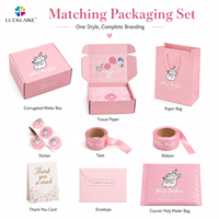 Boîte d'emballage cadeau personnalisée pour enfants, boîte à courrier en carton ondulé rose avec logo pour les accessoires de boutique, les vêtements et les marques de commerce électronique