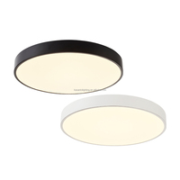 Plafonnier LED réglable au design moderne, rond/carré, en acrylique, à montage en surface, en aluminium, encastré, plat, pour chambre à coucher