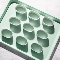 Lot de 10 moules ovales semi-cuits pour cheesecake, tarte légère, crème de fromage, yaourt, mousse, anneau à biscuits, ustensiles de cuisson pour desserts, moule à gâteau