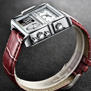 <span class=keywords><strong>Reloj</strong></span> <span class=keywords><strong>LIGE</strong></span> LG8925 a <span class=keywords><strong>Precio</strong></span> de Mayoreo para <span class=keywords><strong>Hombre</strong></span>, <span class=keywords><strong>Reloj</strong></span> de Pulsera de Cuero Marrón de Lujo, <span class=keywords><strong>Reloj</strong></span> Digital Electrónico Resistente al Agua - Product Image 5