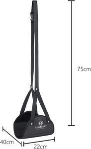 Poggiapiedi portatile da <span class=keywords><strong>viaggio</strong></span> di alta qualità con poggiapiedi e <span class=keywords><strong>amaca</strong></span> per piedi in nero - Product Image 3