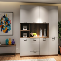 Mueble Zapatero Decorativo Personalizado de Aglomerado EGGER, Mueble de Lujo para Zapatos, Gabinete de Madera para Sala de Estar o Entrada