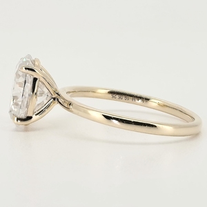 Solitaire Lab-Grown Diamond Igi Certified Wedding Rings Vvs d Oval Pear Emerald Cut Pure Gold Engagement Bague en diamant synthétique - Product Image 4