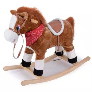 Per Bambini in legno A Dondolo Cavallo Giocattolo Animale Della Peluche Del Bambino Rocker Cavallo - Product Image 2