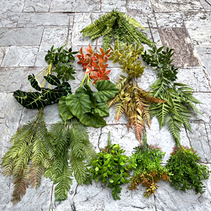 Árboles de plantas verdes artificiales de plástico duradero al por mayor, 9 Pavo Real negro, hoja de Guanyinlian, Tortuga de bambú para bodas, diseños para el hogar - Product Image 2