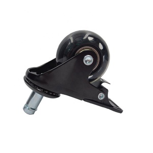 ล้อเก้าอี้สำนักงานแบบ <span class=keywords><strong>Omni</strong></span> Pu สำหรับเก้าอี้สำนักงาน สีขาวอ่อน สไตล์ Gery พร้อมระบบล็อค ล้อเก้าอี้สำนักงานแบบ Universal Stem - Product Image 3