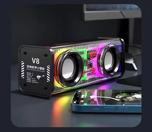 Directo de fábrica, altavoz V8 inalámbrico de alta potencia de 10W, LED RGB portátil para fiestas de Teatro en Casa, adorno de dormitorio de ordenador al aire libre - Product Image 3