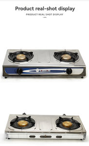 Cuisinière à gaz portable en acier inoxydable à 2 brûleurs, prix avantageux - Product Image 2