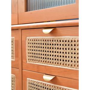 Nordico-legno di ciliegio in stile giapponese semplice armadietto di stoccaggio in legno massiccio libreria di vetro pavimento-Standing mobili per la casa libreria - Product Image 4