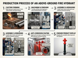 Hydrant d'incendie extérieur homologué FM américain pour baril sec, accessoire d'équipement de lutte contre l'incendie - Product Image 6