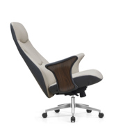 Chaise de bureau pivotante de direction moderne en cuir PU chromé à dossier haut de luxe, couleur personnalisable, vente en gros pour les dirigeants