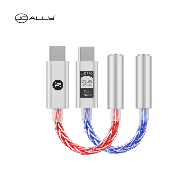 JCALLY JM6 Pro USB-C Audio Converter CX31993 MAX97220 Type-C to 3.5mm Dual DAC Digital Audio Headphone Amplifier Adapter