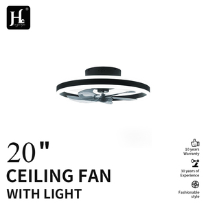 Ventilador de techo silencioso de 19.7 pulgadas, 6 velocidades, inteligente, moderno, comercial, de 220V, de perfil bajo, elegante, para el hogar, con luz LED. - Product Image 2