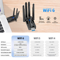 Tarjeta de Red Inalámbrica USB3.0 de Alta Calidad AX1800, Adaptador WiFi6 5G USB Externo de Doble Frecuencia 1800M en Stock para Escritorio