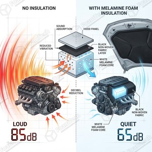 Feuille d'insonorisation <span class=keywords><strong>acoustique</strong></span> en <span class=keywords><strong>mousse</strong></span> pour voiture en gros - Isolation amortissante haute densité pour la réduction du bruit du véhicule - Product Image 4