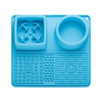 Assiette anti-étouffement multifonction pour animaux de compagnie avec ventouse/base antidérapante pour chats et chiens