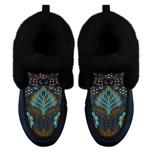 Bottes décontractées tendance pour hommes 2026, respirantes, à motifs floraux ethniques, et chaussures courtes en peluche pour femmes, idéales pour le dropshipping |   FN064-26020260627 - Product Image 5