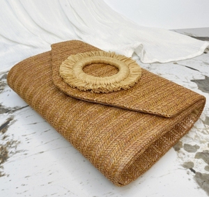 Nova Bolsa de Palha Artesanal de Verão 2025 Estilo Férias Bolsa Trançada Feminina Clutch de Praia Bolsa Hobo Feminina para Jantar - Product Image 4