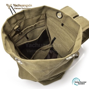Sac à dos en toile de grande capacité, sac de voyage pour le camping en plein air, sac de sport pour hommes, utilisation toutes saisons - Product Image 5