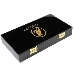 Holzkiste mit Klappdeckel Holzkiste Solid Cigar Humidor Box Case Holz Zigarren Humidor