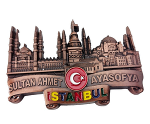 AZERBAÏDJAN BAKOU, Tbilissi, MACÉDOINE, Istanbul aimant de réfrigérateur <span class=keywords><strong>en</strong></span> métal créatif - Product Image 4