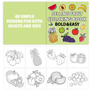 Alta qualità 40 pagine disegno frutta libro <span class=keywords><strong>da</strong></span> <span class=keywords><strong>colorare</strong></span> Design personalizzato per bambini <span class=keywords><strong>e</strong></span> <span class=keywords><strong>adulti</strong></span> stampato su cartone <span class=keywords><strong>e</strong></span> carta d'arte prezzo - Product Image 4