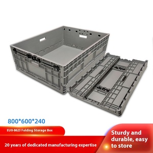 Euo hậu cần có thể tái chế dày nhựa hộp công cụ có thể gập lại rắn phong cách lưu trữ Crate cho hậu cần đóng gói hộp nhựa - Product Image 6