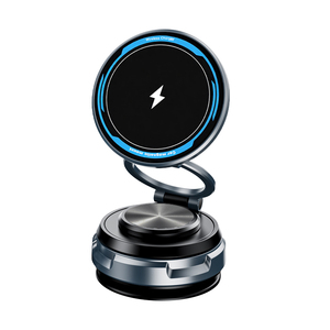 2026 New Magnetic Car Phone Holder Vacuum Adsorption Wireless Charging 15W Any Angle <b>Rotation</b> Strong Zinc Alloy Stand - Product Image 2