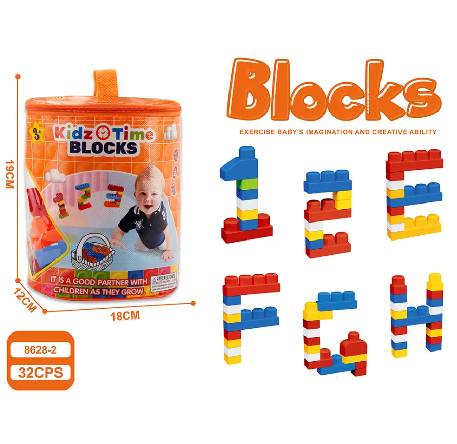 32pcs Large Block Assembled Big Number Letter Blocks & Model Building Toys For Kid Puzzle DIY building blocks