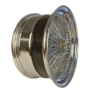 13 14 15 16 17 18 20 22 pollici ruote in filo di acciaio dritto 72 100 150 raggi tutti i filatori in argento cromato 4 5 6 fori cerchi per <span class=keywords><strong>auto</strong></span> - Product Image 4