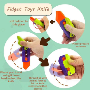 2024 ¡Oferta! Cuchillos de Gravedad 3D de Zanahoria, Juguetes Antiestrés, Tarjeta de Empuje, Cuchillo de Gravedad Impreso en 3D, Cuchillo de Zanahoria, Juguetes para Niños, Regalos - Product Image 4