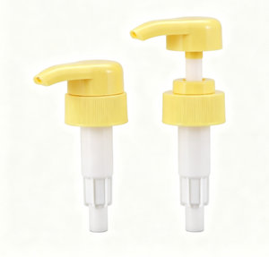 Bomba dosificadora de plástico amarilla de 4cc 33/410 con tapa de rosca acanalada para champú, gel de ducha, jabón corporal, dispensador de botellas cosméticas vacías. - Product Image 2