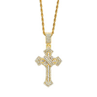 Colliers pendentifs de mode Hip Hop, religieux, catholique, chrétien, imperméables, sans ternissement, pour homme