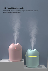 Humidificateur ultrasonique portable de 250 ml, mini, alimenté par USB-A, aromathérapie, lumière LED nocturne, couleur changeante, brume fraîche pour voiture, 1 an OEM - Product Image 4