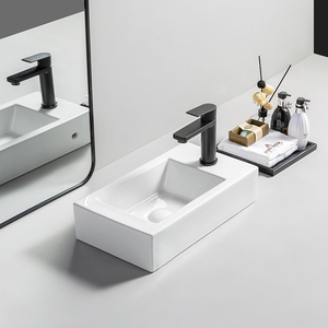 High Quality Rectangular Ceramic Bathroom Sinks Porcelain Washbasin Counter Top <strong>Washing</strong> Basin Sinks - Product Image 2