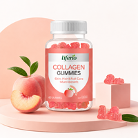 Gummies de collagène pêche à marque privée, 60 unités, supplément de soutien beauté, fabricant