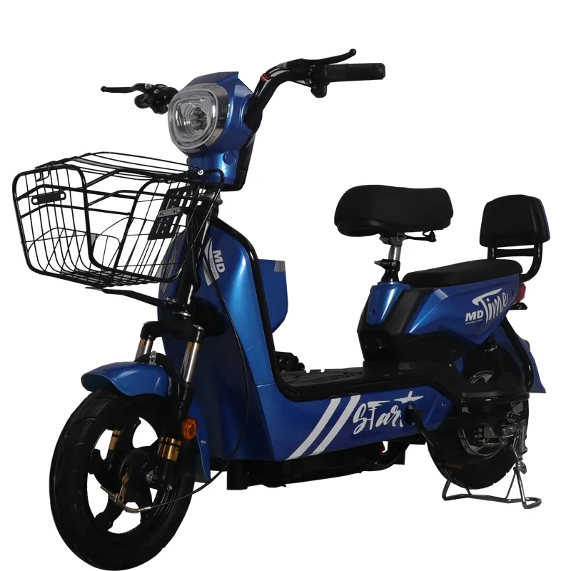 Scooter de cyclomoteur électrique New Energy Scooter CE 2022 Nouveau design Chine Vente en gros 350W 48V 12AH Vélo électronique en acier au carbone