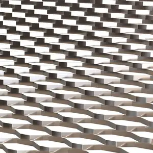 Sof 티타늄 플레이트 딤프 다이아몬드 보안 확장 직조 금속 메쉬 라스 스틸 알루미늄 확장 금속 와이어 메쉬 패널