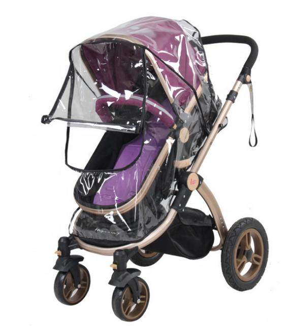 Universal Pushchair Stroller Pram Buggy Transparent Rainproof Cover Rain Shade Protector