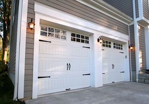 Chariot isolé américain moderne 16x8 en acier noir Porte de <span class=keywords><strong>garage</strong></span> sectionnelle design coulissant avec rabat pour villas modernes - Product Image 5