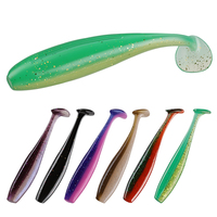 Leurres souples en plastique de 5 cm, 6 cm, 7 cm, avec queue en T, leurres souples bioniques, appâts souples de simulation, leurres de pêche artificiels en PVC, appâts pour truites, queue de pagaie