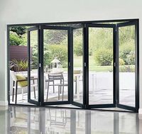Charnières de porte accordéon coulissantes en aluminium, modernes, coupe-vent, de haute qualité, personnalisables