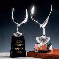 Trophée personnalisé en cristal éblouissant sculpté en forme d'aigle, récompense sportive avec base en cristal, modèle TM-2026030, souvenir, vente en gros