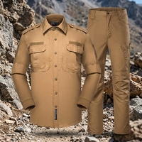 Ensemble uniforme tactique en coton IX7, uniforme de sécurité, combinaison d'entraînement en plein air à manches longues pour les instructeurs - Vente en gros d'usine