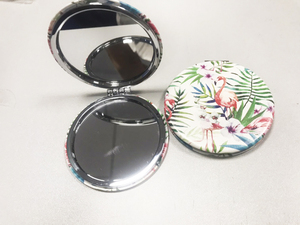 Compact PU Leather Water Pot Bee Design Compact Cosmetic Pocket Mirror for Children Promotional Gifts