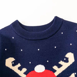 Vêtements pour enfants de Noël, pull en jacquard d'hiver, pull à col rond pour fille, pull en tricot de Noël, pull en tricot pour enfants - Product Image 5