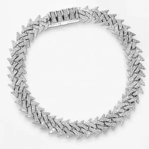 Premium 925 Sterling Silver Cuban Link Bracelet Lab Grown Moissanite Diamond Smooth Shine Elegant Jewelry - Product Image 1