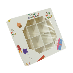 Boîte en carton avec fenêtre transparente pour enfants garçons, biscuits, bonbons, pâtisserie, dessert, emballage cadeau pour fête d'anniversaire pour enfants, mariage - Product Image 5